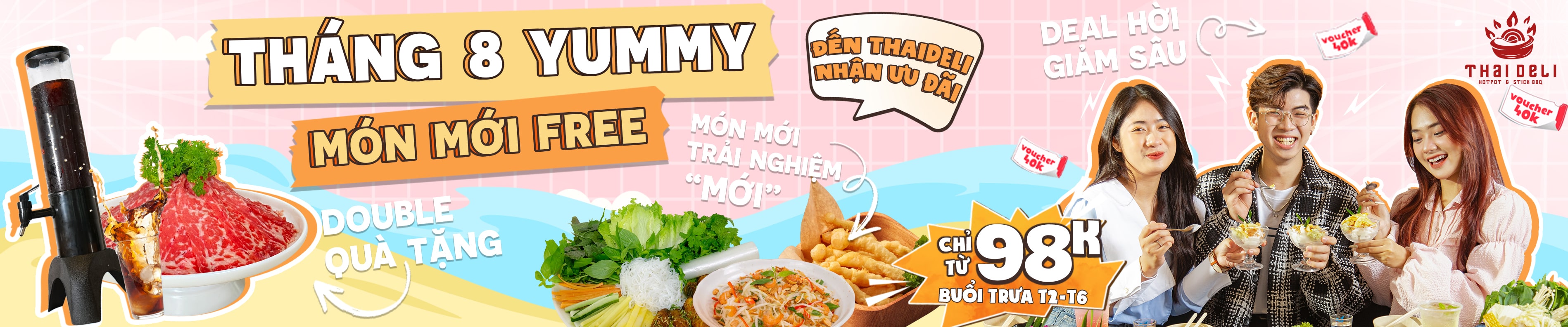 Tháng 8 Yummy món mới Free