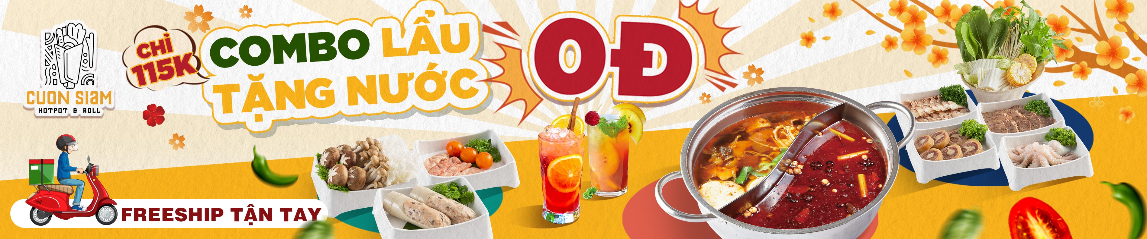 Combo lẩu tặng nước 0 đồng